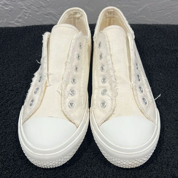 🔥🔥 Sincerely Jules “Vinnie” White no Lace Slip-On Sneakers Sz 10M - PERFECT! - Picture 3 of 13